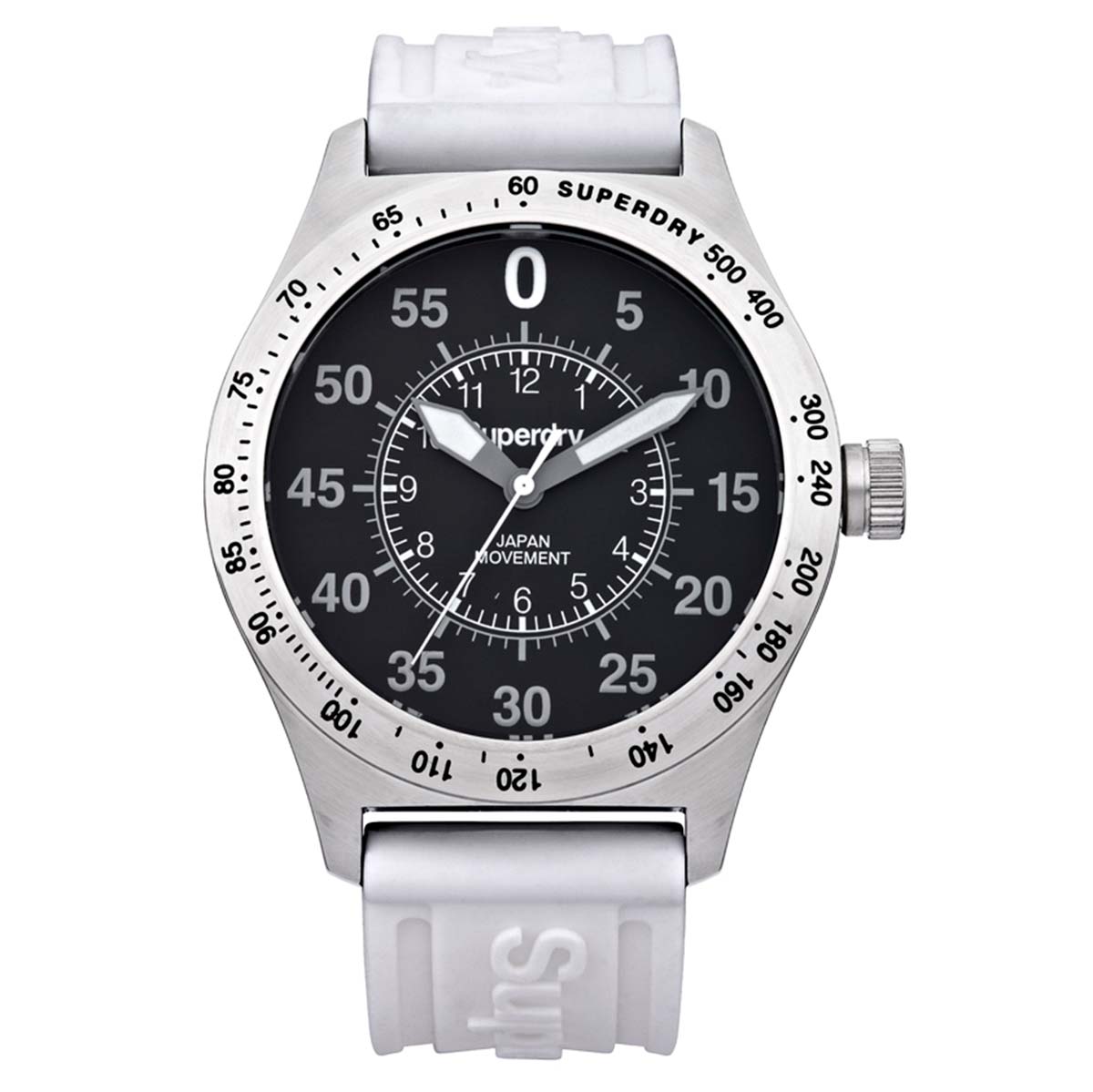 Superdry Men's Compound Sport White Rubber Strap SYG111W
